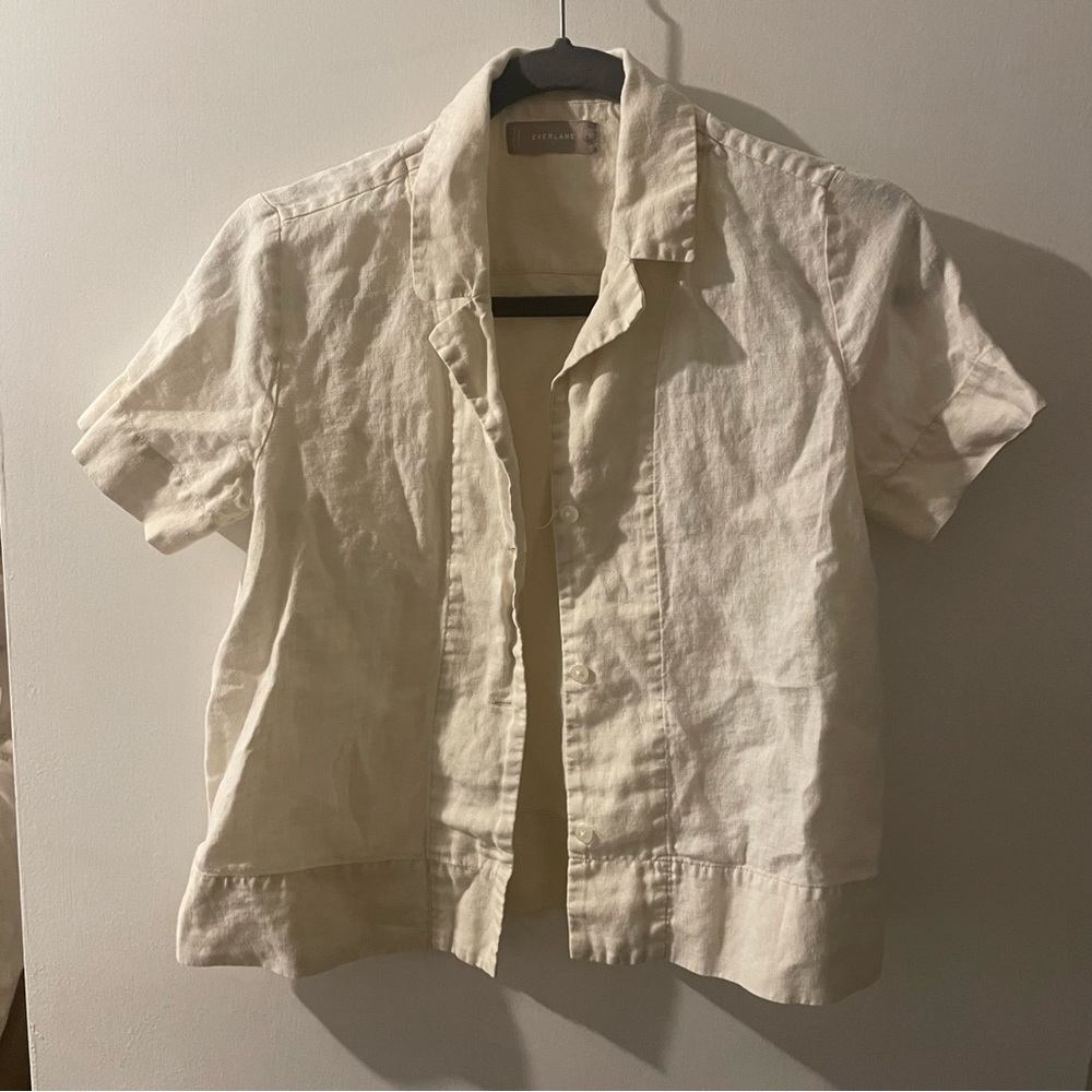 Everlane The Linen Short-Sleeve Notch Shirt